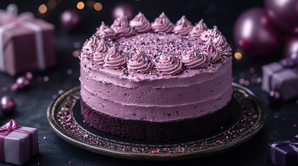 Elegant Purple Cake #27