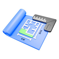 Angled Architectural Blueprint Icon