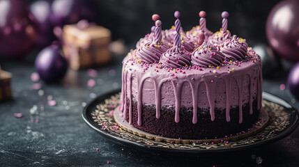 Elegant Purple Cake #22