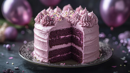 Elegant Purple Cake #19
