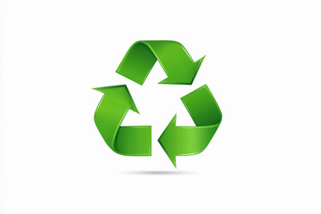 Obraz premium Green recycling symbol representing sustainability and environmental awareness in modern design