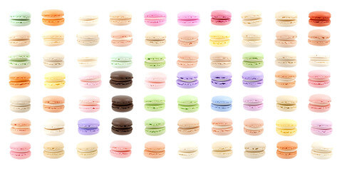 Colorful Macarons Illustration Isolated On Black Background Delicious Treat