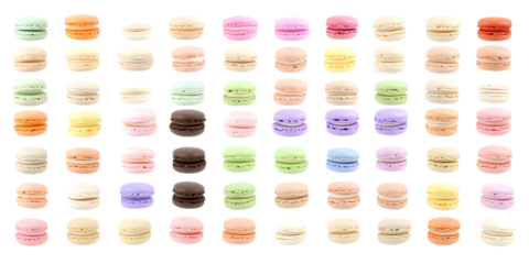 Colorful Macarons Illustration Isolated On Black Background Delicious Treat