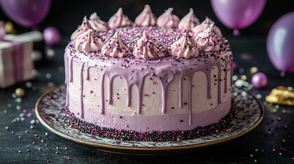 Elegant Purple Cake #8