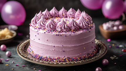Elegant Purple Cake #4