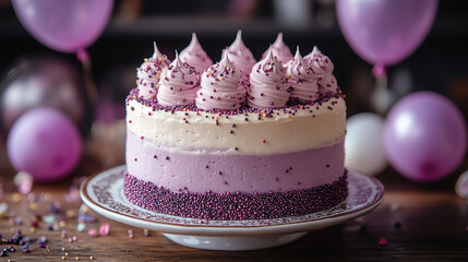 Elegant Purple Cake #3