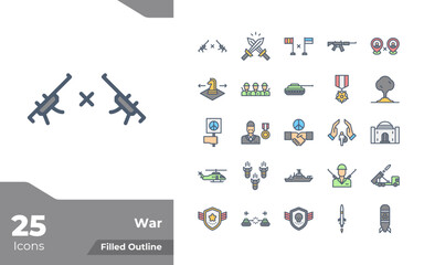 War Filled Color Icons