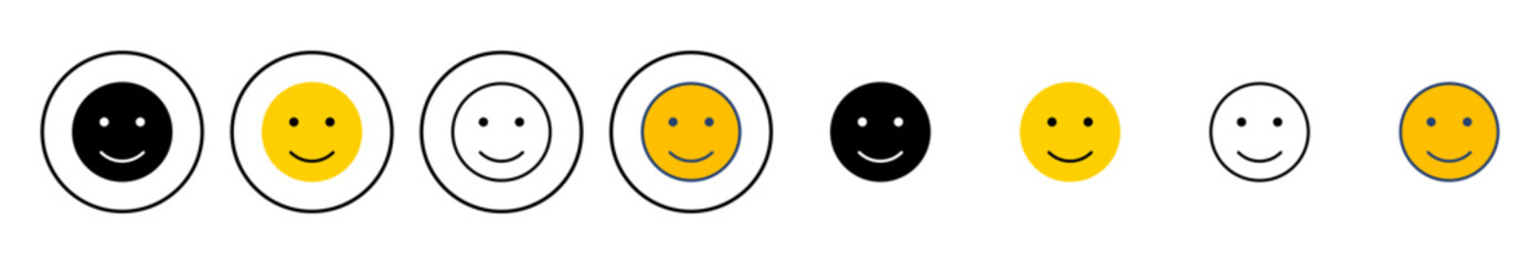 smile icon vector. smile emoticon icon. feedback