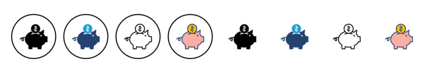 Piggy bank icon vector. piggy money icon