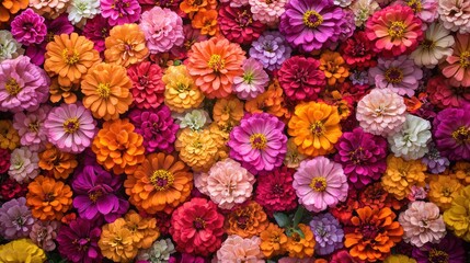 Vibrant Zinnia flower bloom background texture