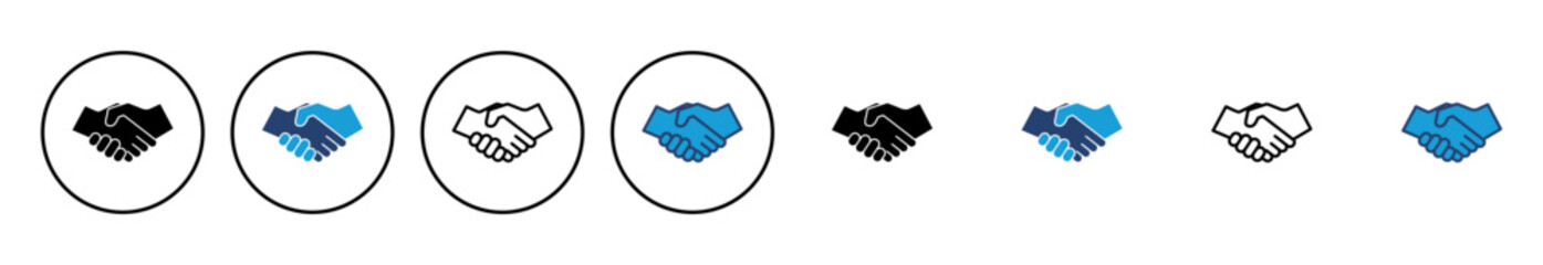 Obraz premium Handshake icon vector. business handshake. contact agreement