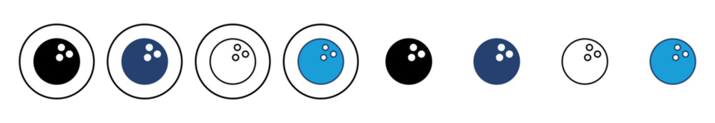 Bowling icon vector. bowling ball and pin icon. bowling pins
