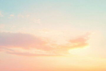Obraz premium Serene Sunset Sky with Soft Pastel Colors and Wispy Clouds