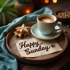 Sunday with cup of coffee