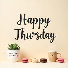 Happy Thursday with smiling coffee