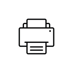 Printer line icon. Print icon symbol vector