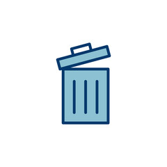 Trash icon vector isolated on white background. trash can icon. Delete icon vector