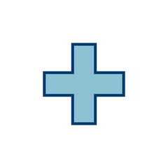 Plus Icon vector isolated on white background. Add plus icon. Addition sign. Medical Plus icon