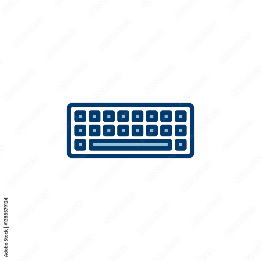 Fototapete keyboard icon vector isolated on white background. keyboard vector symbol