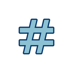 Obraz premium Hashtag icon vector isolated on white background. hashtag vector icon