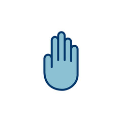 Hand icon vector isolated on white background. Hand gesture. hand stop