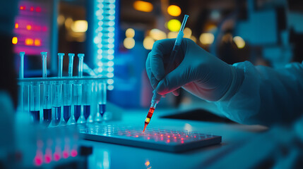 A biohacker developing DIY gene editing kits for personal genetic experiments, home lab with CRISPR tools, genetic samples