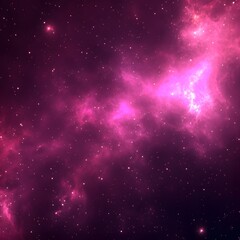 Naklejka premium Vibrant Pink Nebula Cosmic Background Space Galaxy