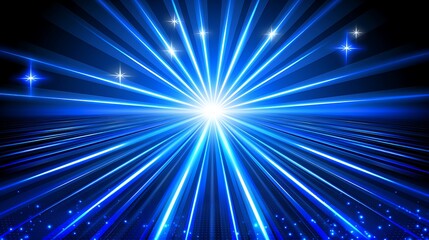 Naklejka premium Blue Abstract Digital Illustration Representing Energy and Dynamic Motion