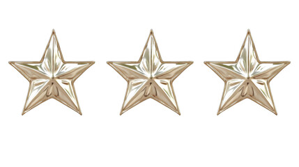 Obraz premium Shiny Golden Stars Isolated on Transparent Background Illustration