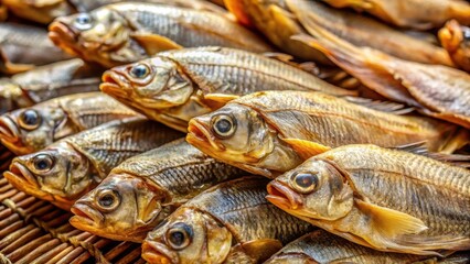 Fototapeta premium Salty fish, dried and preserved in a natural process, with visible scales and texture , delicacy, salty, delicacy, salty, dried