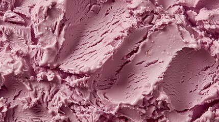 Naklejka premium Close up of strawberry gelato texture for a full frame banner background with delicious surface