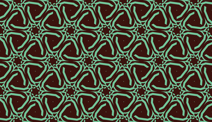 Modern pattern with curved line. Triangles, line, geometric elements. Vector illustration. Design for flyer, wallpaper, presentation, paper. Green colored