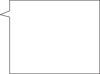 シンプルな吹き出し 四角　長方形　ベクター素材