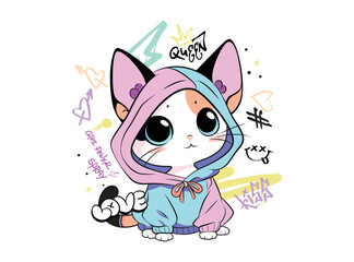 Obraz premium kitten kawai