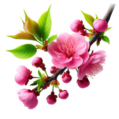 pink orchid flower  ai generated on transparent background