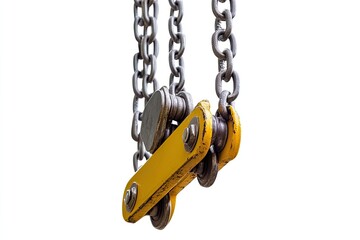 Chain hoist isolated on white background