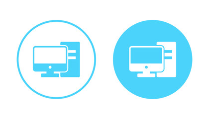 Computer icon vector. computer monitor sign and symbol