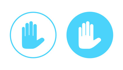 Hand icon vector. hand sign and symbol. palm