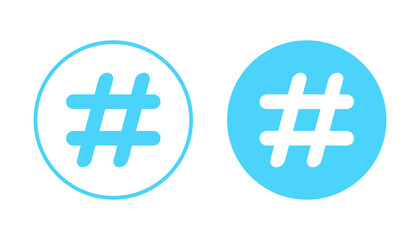 Hashtag icon vector. hashtag sign and symbol