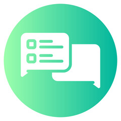 speech bubble gradient icon