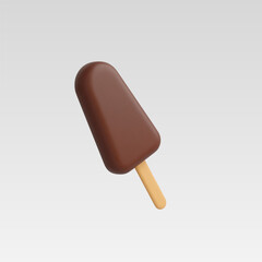3d Realistic Ice Cream Icon Vector Illustration