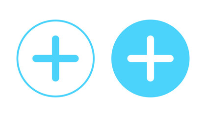 Plus icon vector. Add plus sign and symbol