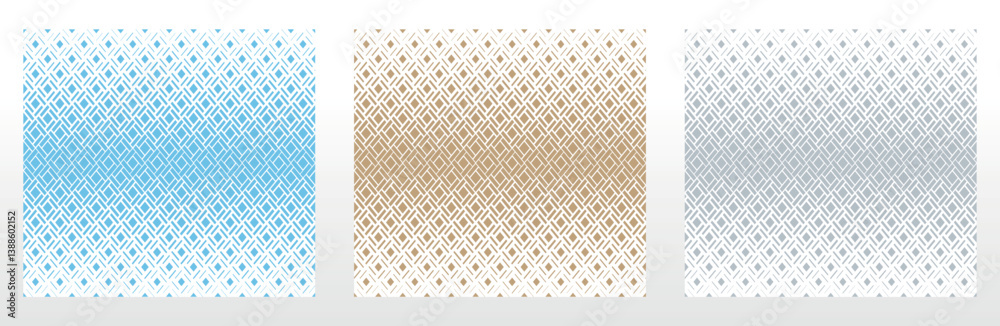 Aufkleber Set of abstract geometric patterns. Seamless vector backgrounds. Colored ornaments Graphic modern patterns Simple lattice graphic design