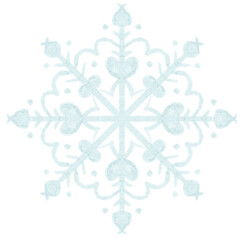 snowflake on blue background