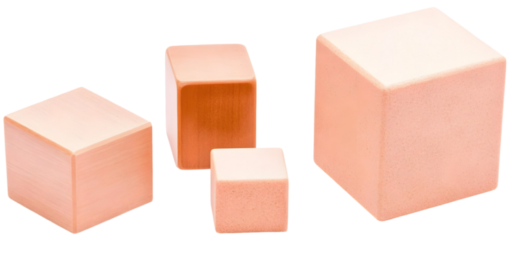 3D Abstract Cubes Blocks In Pink And Orange Isolated Background Illustration