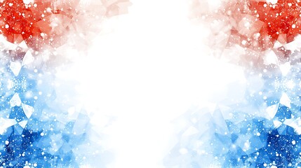 Abstract design featuring red white and blue colors and sparkling elements