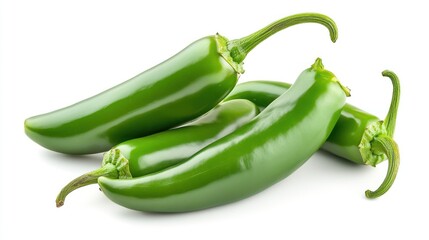 Vibrant Green Jalapeno Peppers Close Up