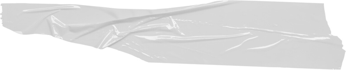 White adhesive plastic tape isolated on white background