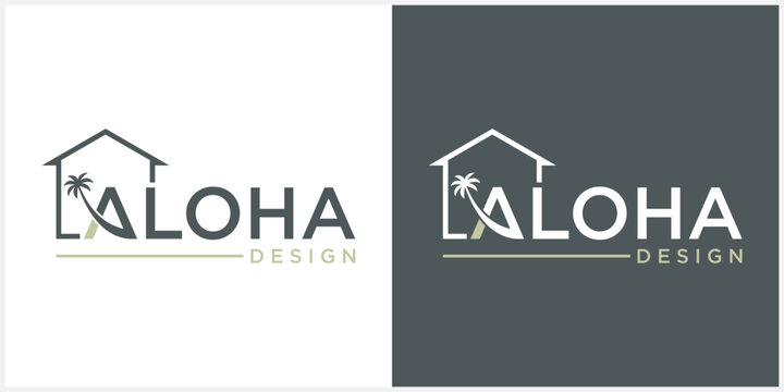 Aloha text logo. vector illustration