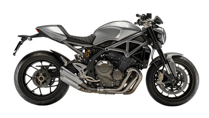 Obraz premium Black Modern Motorcycle PNG Transparent Background